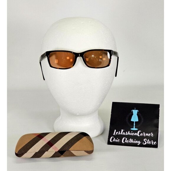 Burberry Women's Tortoiseshell Square Frames With Plaid Case 129 - Picture 2 of 14